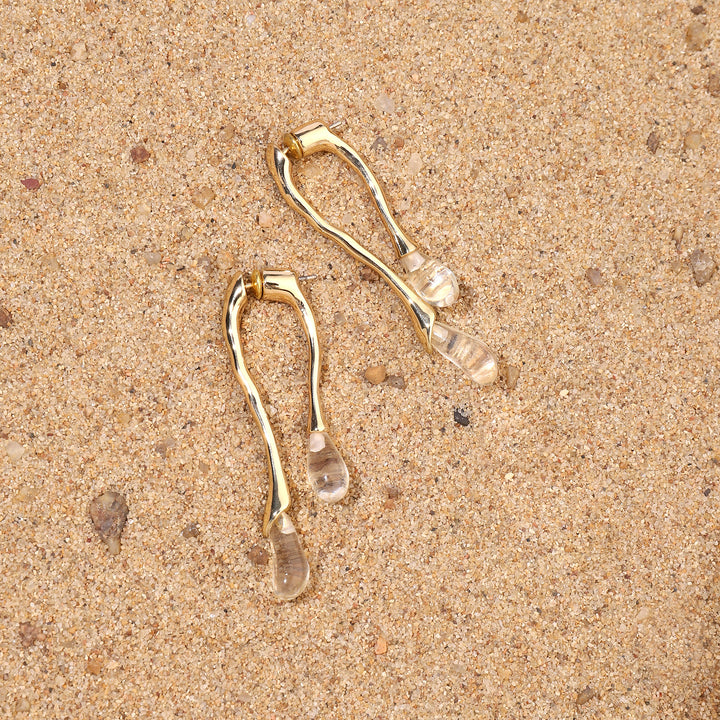 Jordy Gold Acyrlic Gold Earring