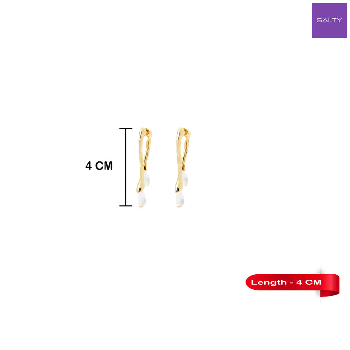 Jordy Gold Acyrlic Gold Earring