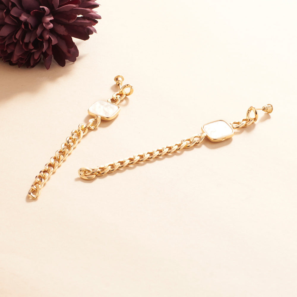 Mob Shoulder Gazer Gold Earrings - Salty Accessories