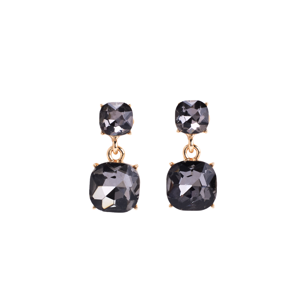 Morgan Crystal Silver Earring - Salty Accessories