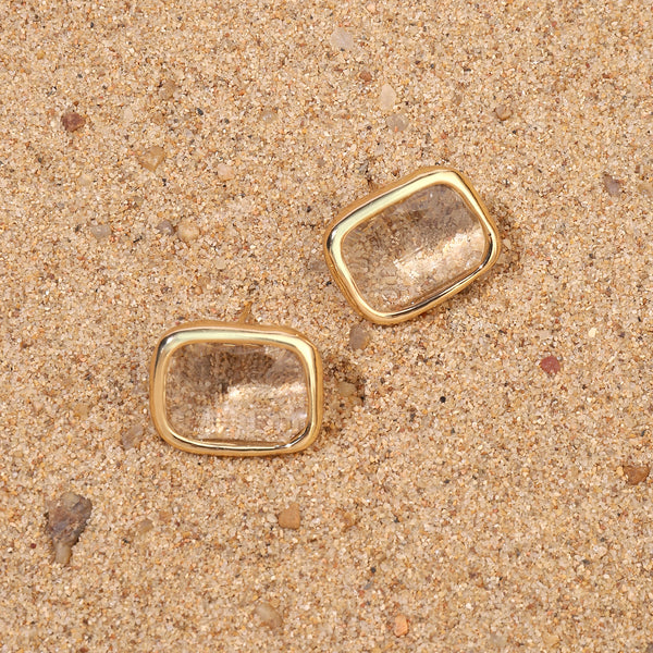 Jenelle Resin Gold Earring