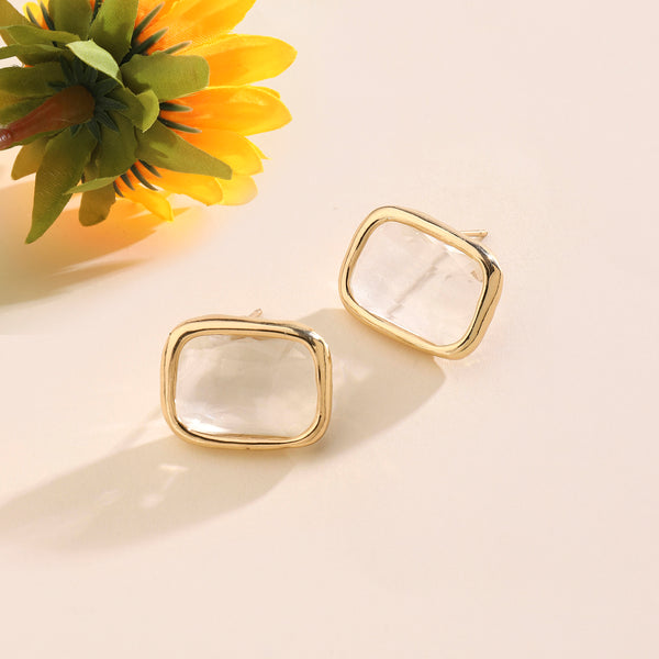 Jenelle Resin Gold Earring