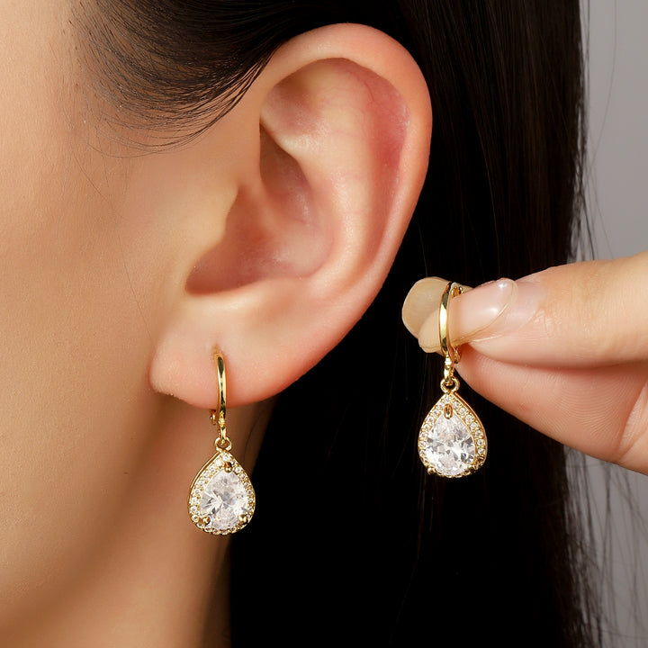 Aven Drop Crystal Earring - Salty Accessories