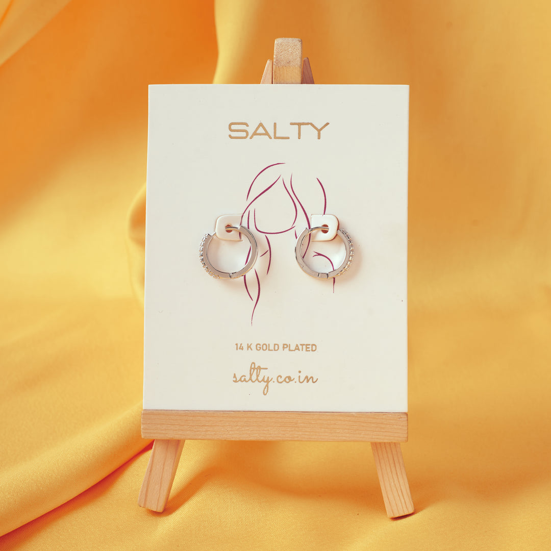 Almos Studded Silver Earring - Salty Accessories