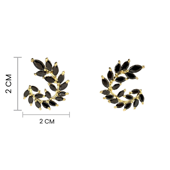 Caelia Black Gold Earring - Salty Accessories