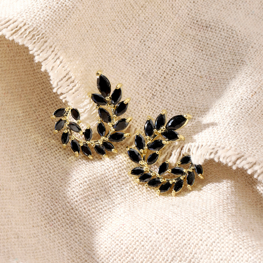 Caelia Black Gold Earring - Salty Accessories