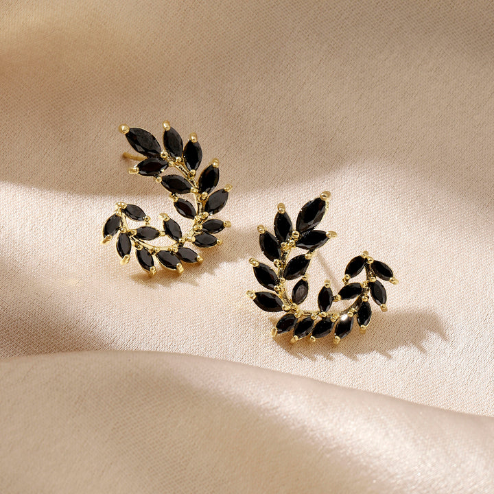 Caelia Black Gold Earring - Salty Accessories