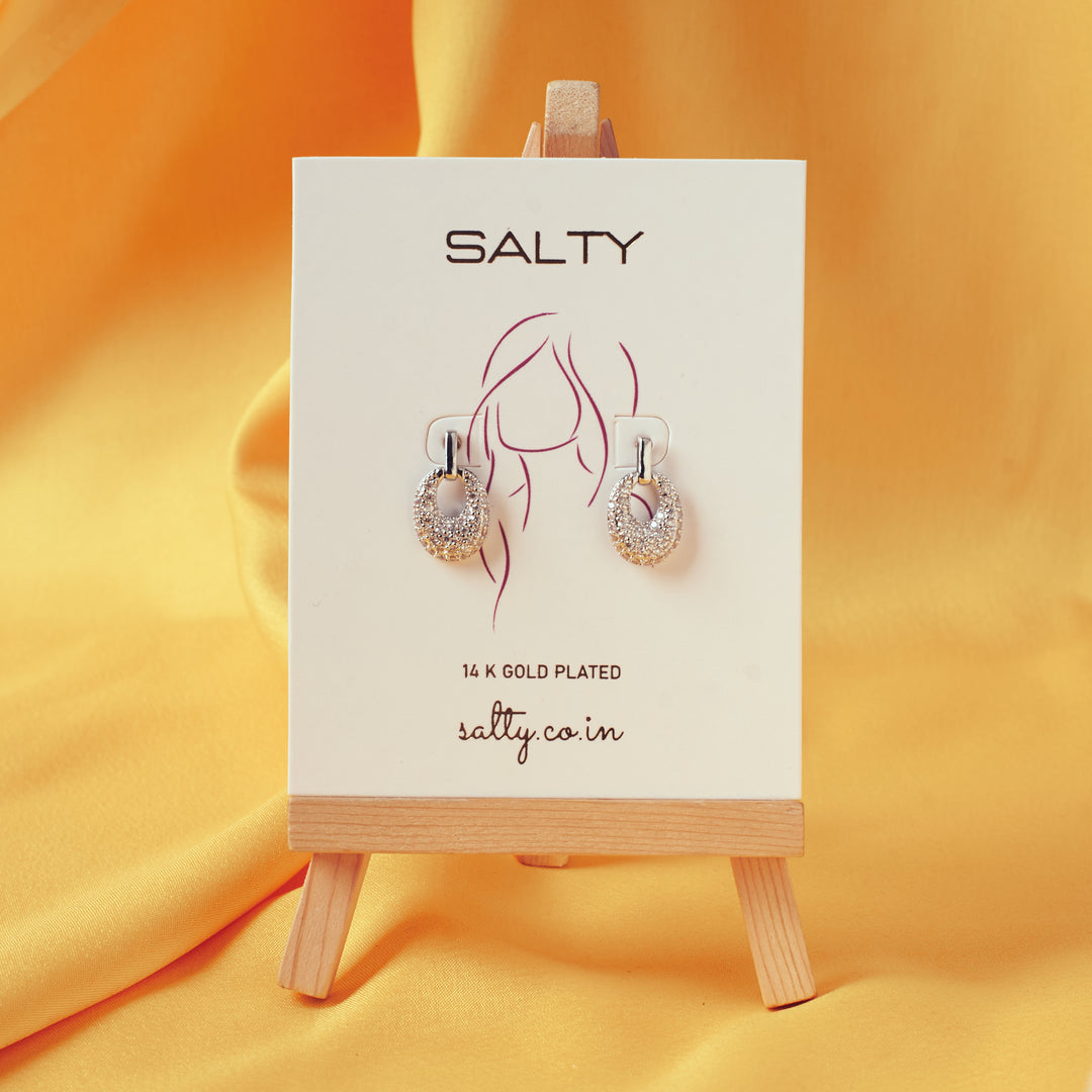 Gail Silver Studded Earring