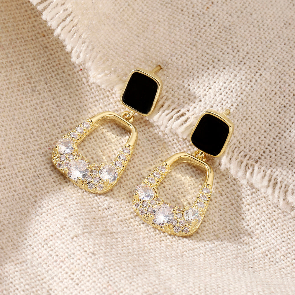 Lyssa Black Gold Earring - Salty Accessories