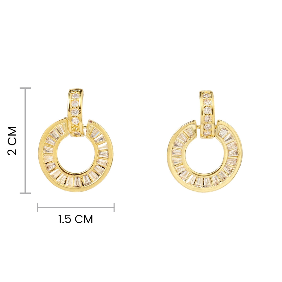 Elea Crystal Gold Earring - Salty Accessories