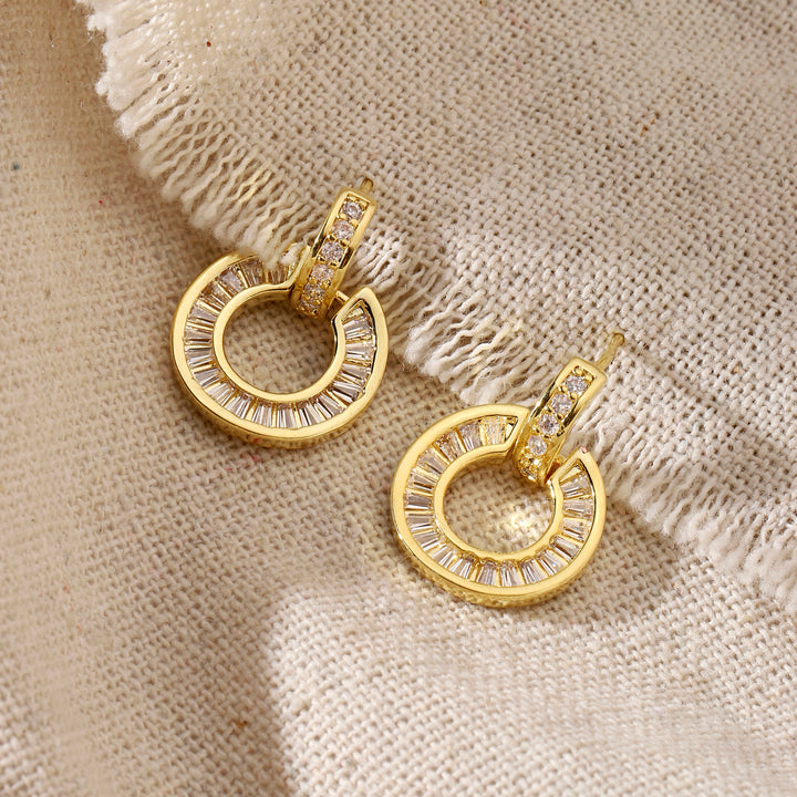 Elea Crystal Gold Earring