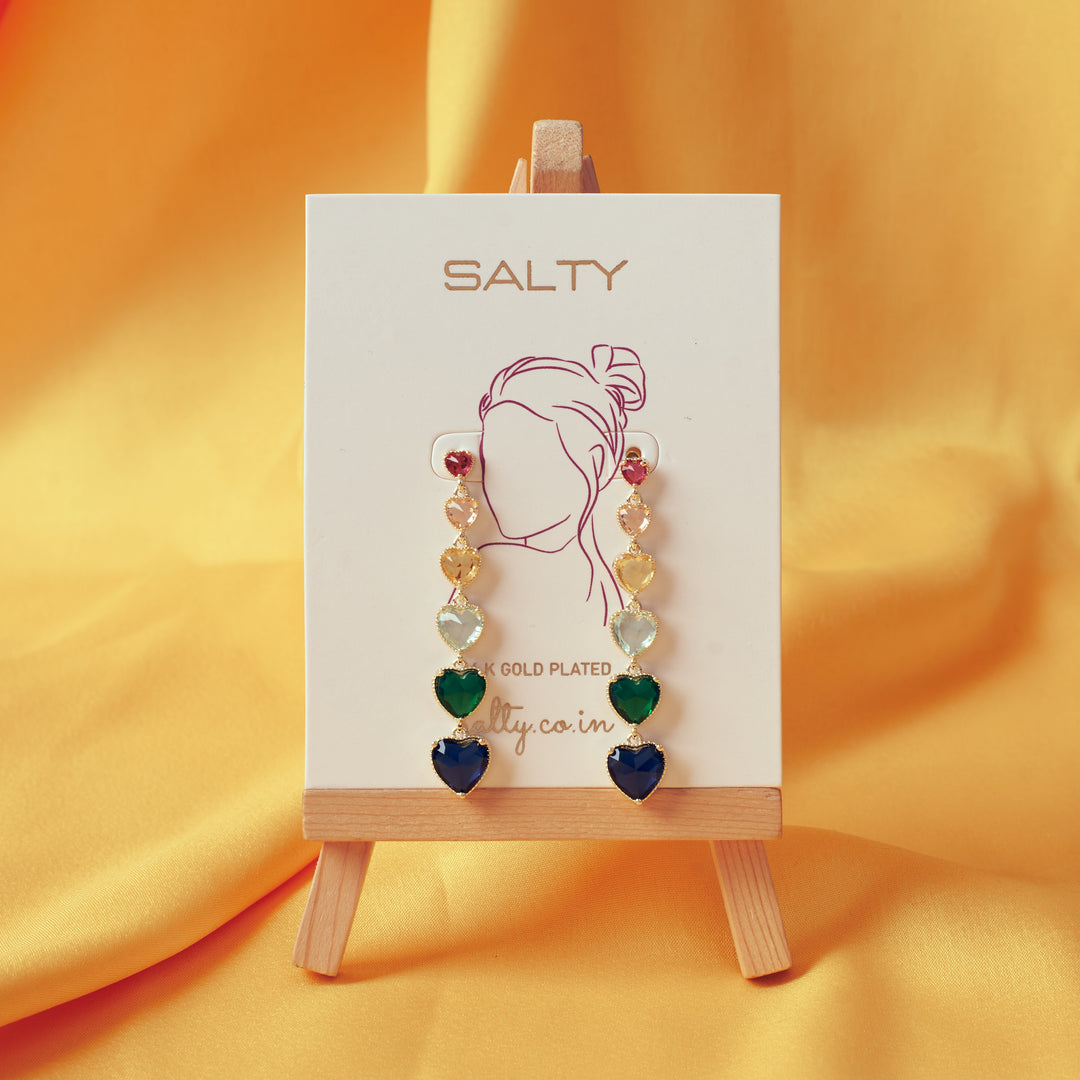 Tassel Heart Earrings - Salty Accessories