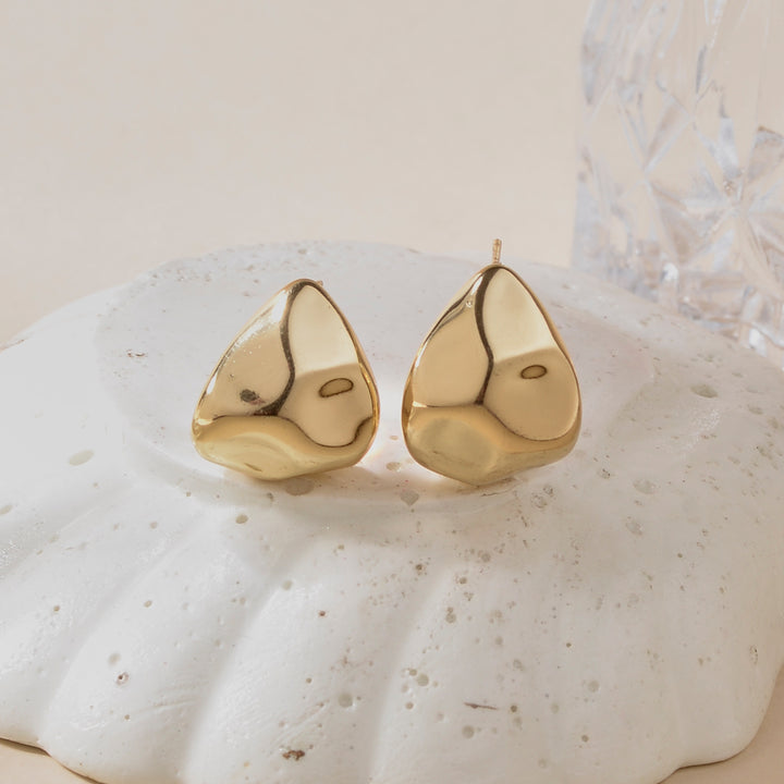 Angular Elegance Gold Earrings - Salty Accessories