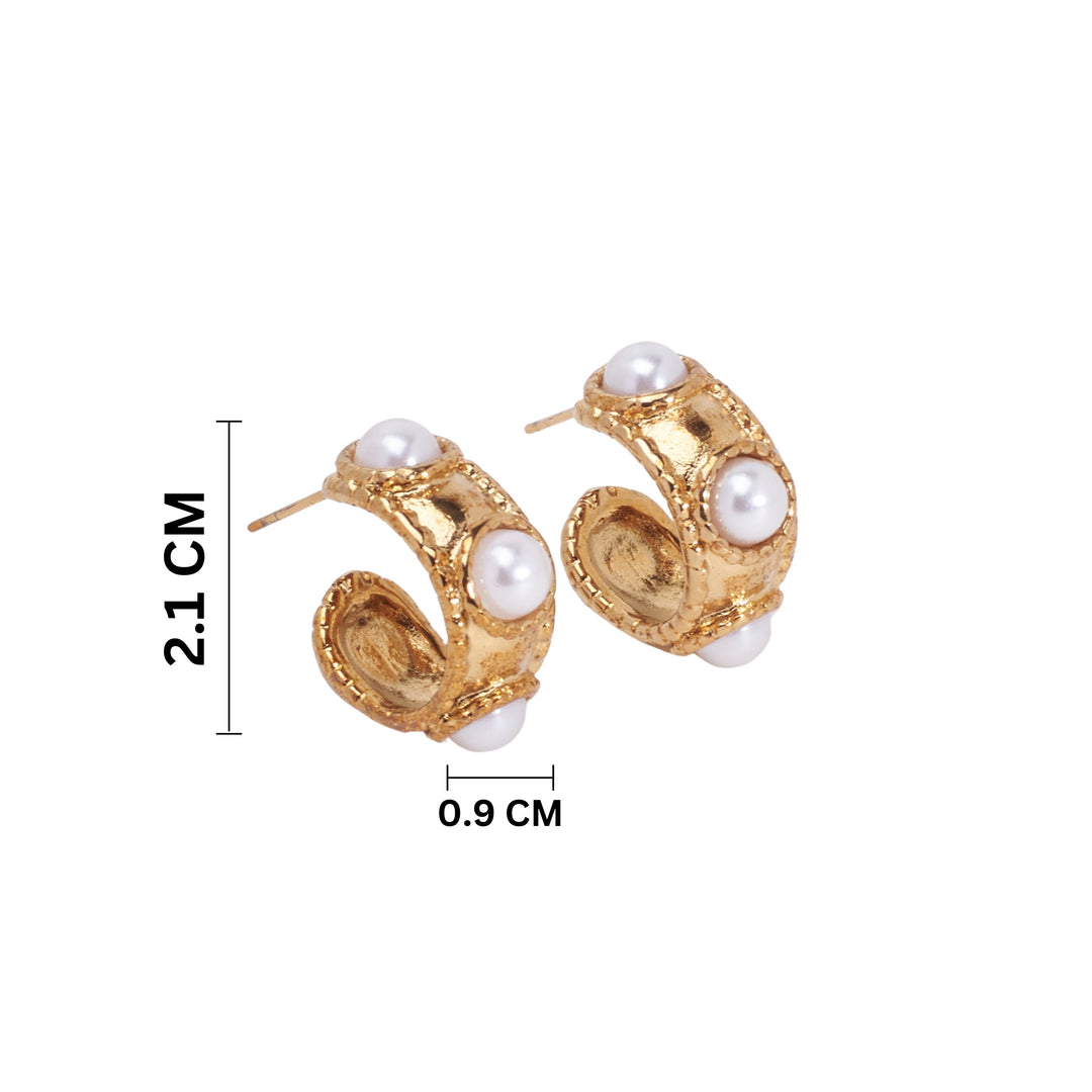 Lustrous Pearl gold Earrings