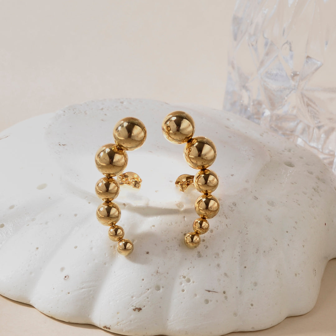 Pea Pod Delight Gold  Earrings - Salty Accessories