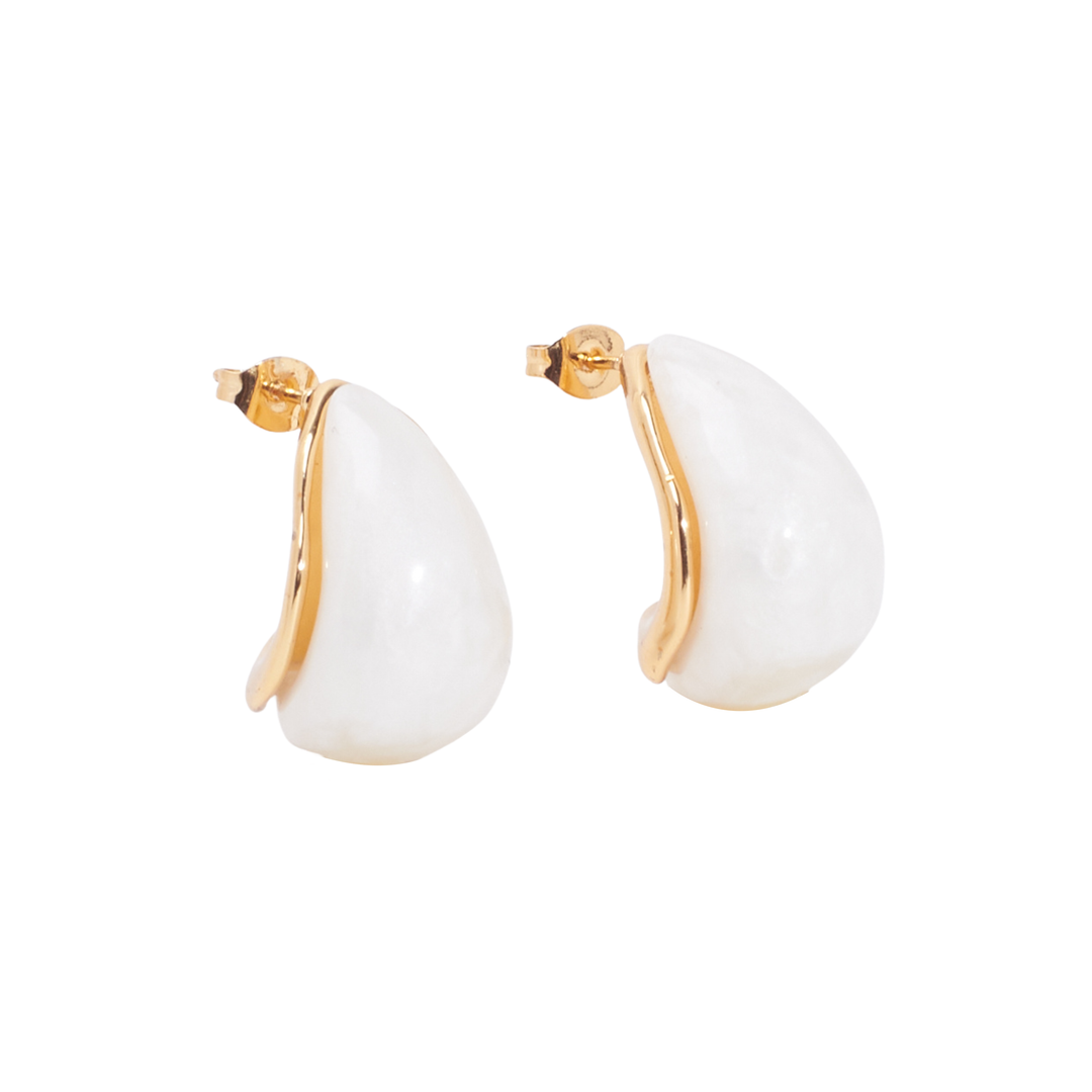 Snowflake Elegance Gold Earrings - Salty Accessories