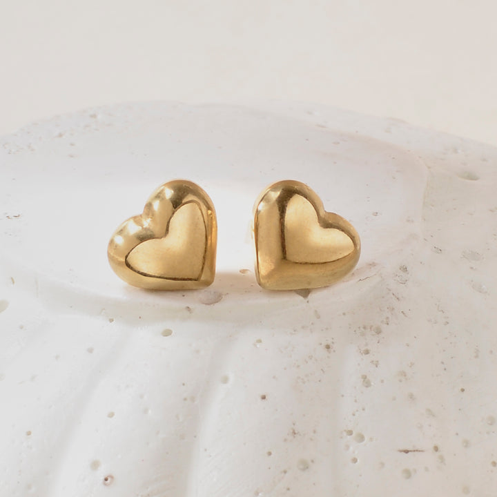 Tender Heart Gold Earrings
