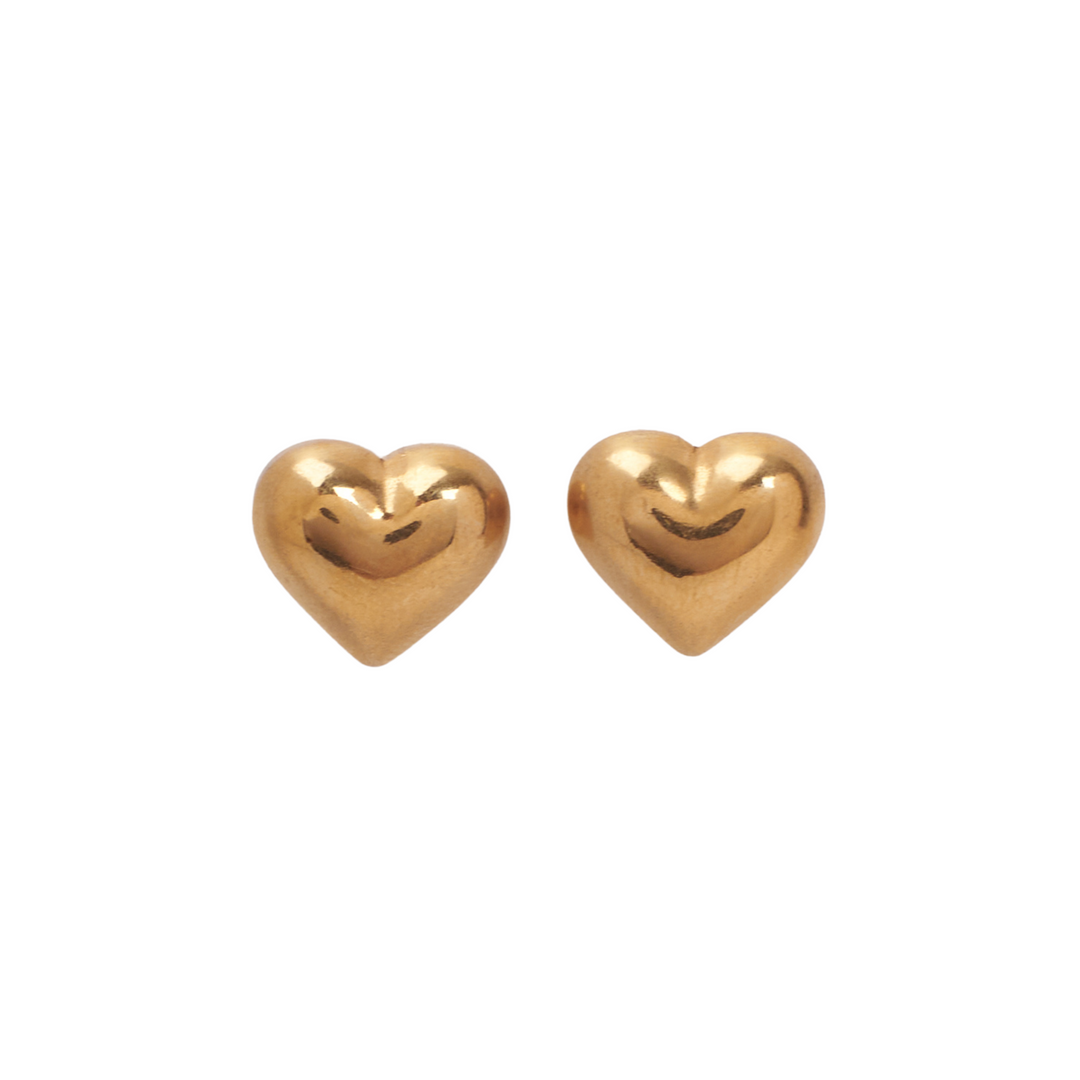 Tender Heart Gold Earrings