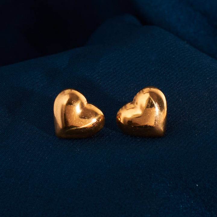 Tender Heart Gold Earrings - Salty Accessories