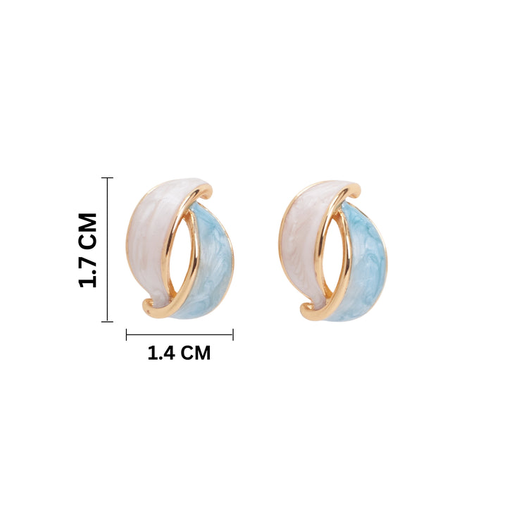 Curved Twist Beauty Gold  Earrings