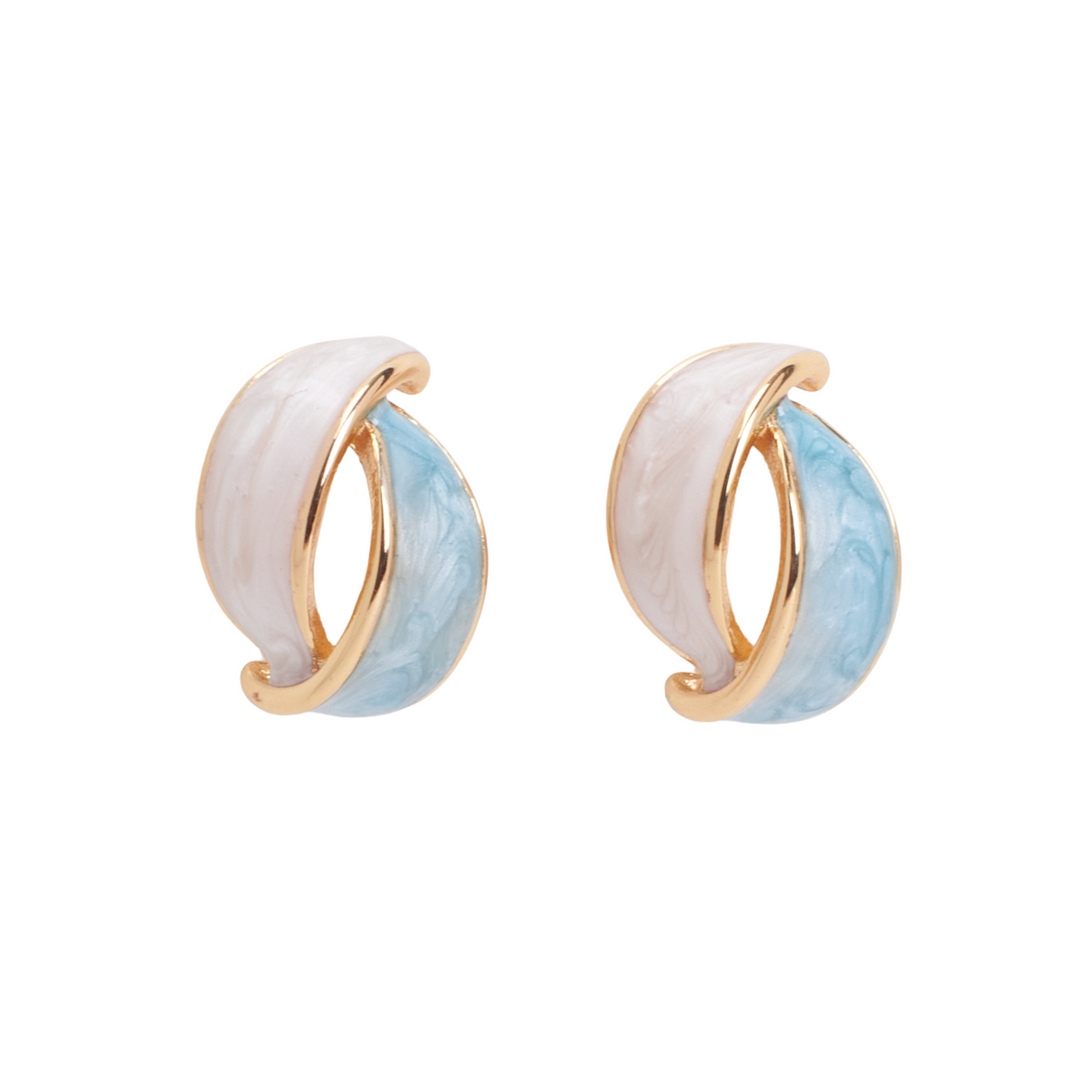 Curved Twist Beauty Gold  Earrings