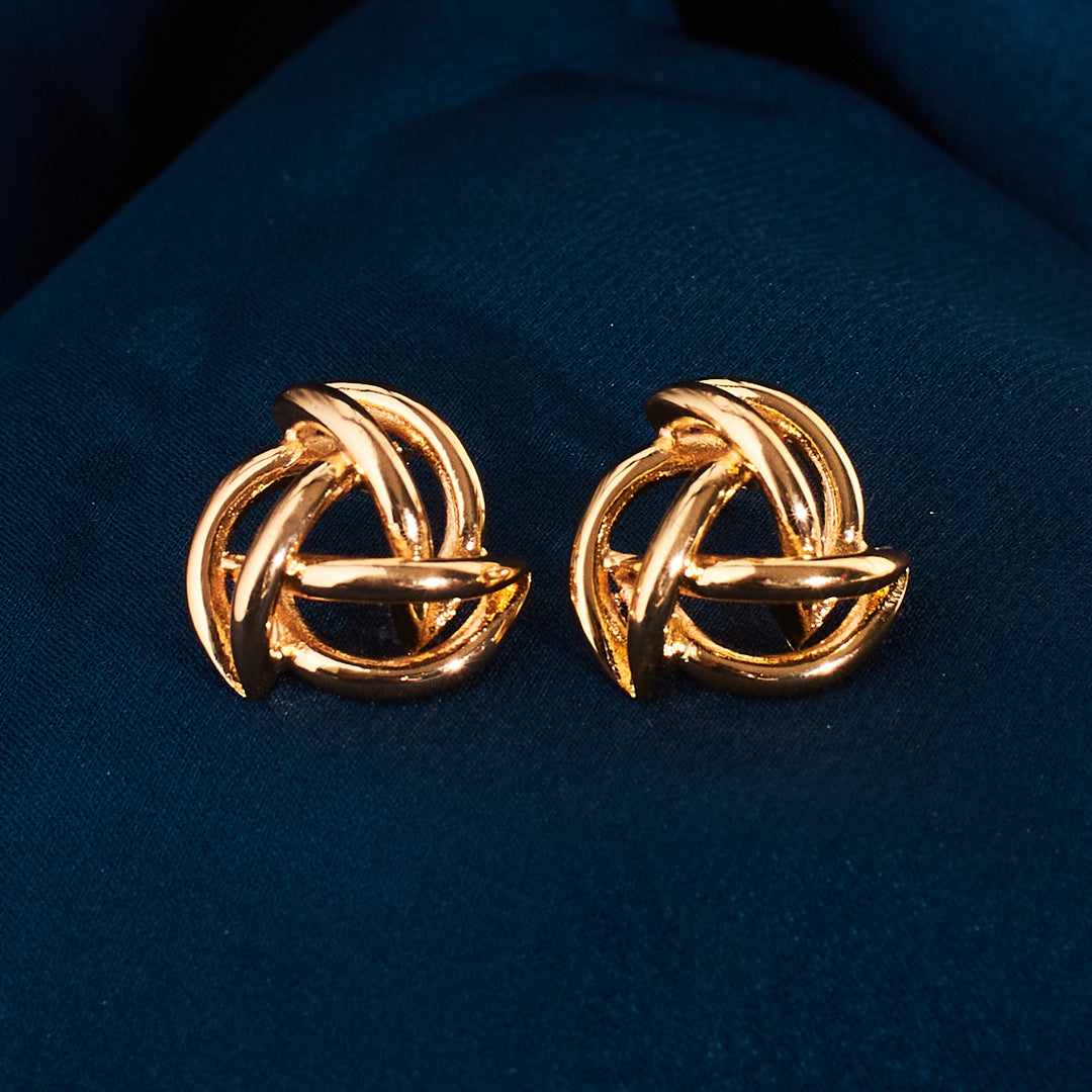 Symbolic Statement Gold Earrings - Salty Accessories