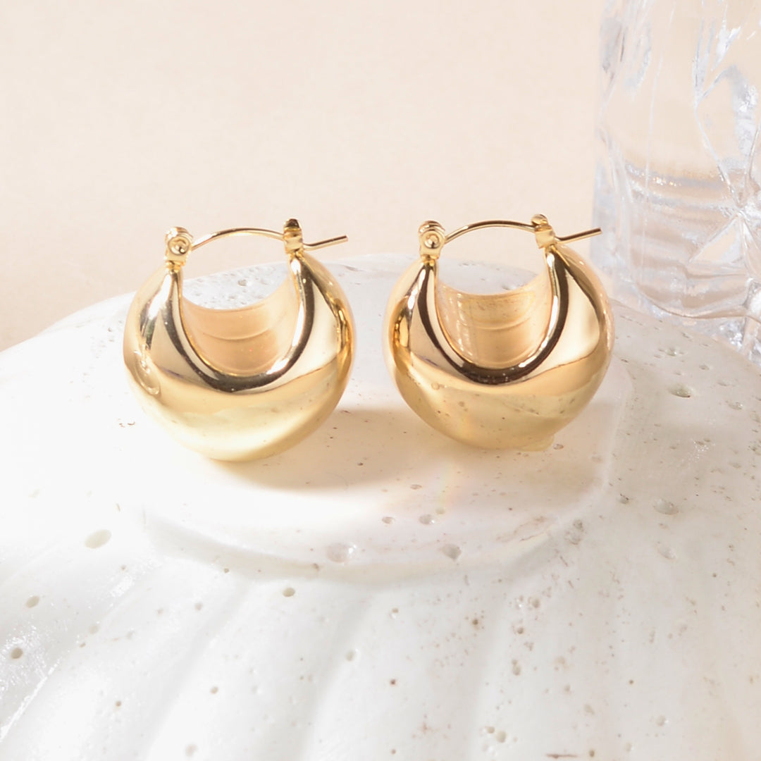 Dramatic Hoop Gold Earrings - Salty Accessories