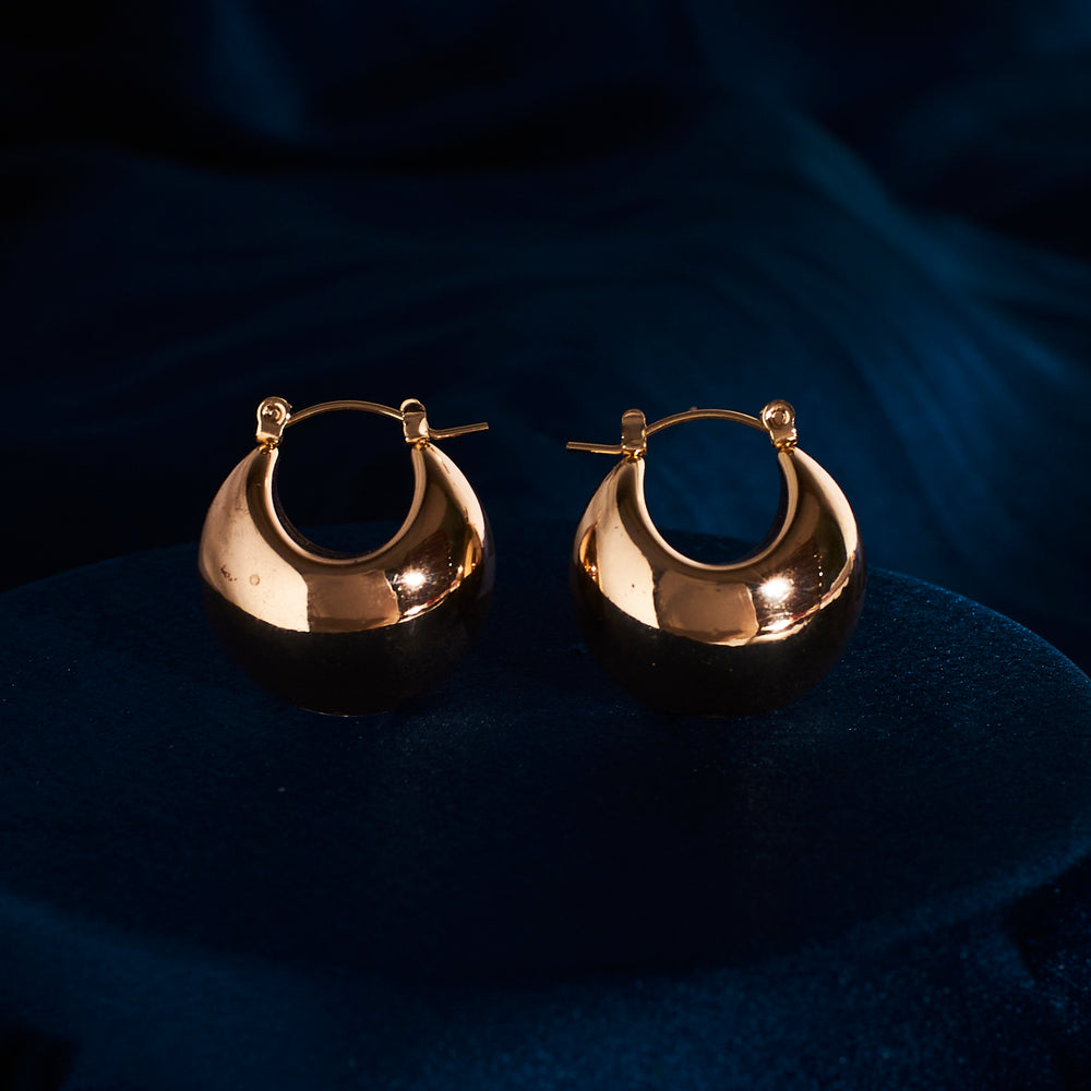 Dramatic Hoop Gold Earrings - Salty Accessories