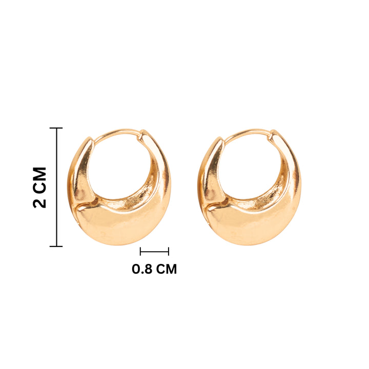 Dazzling Gold Hoop Accents Earring - Salty Accessories