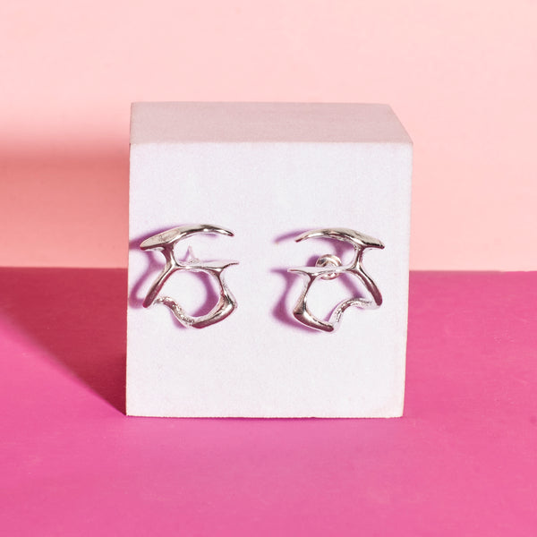 Artful Geometric Silver Cuffs