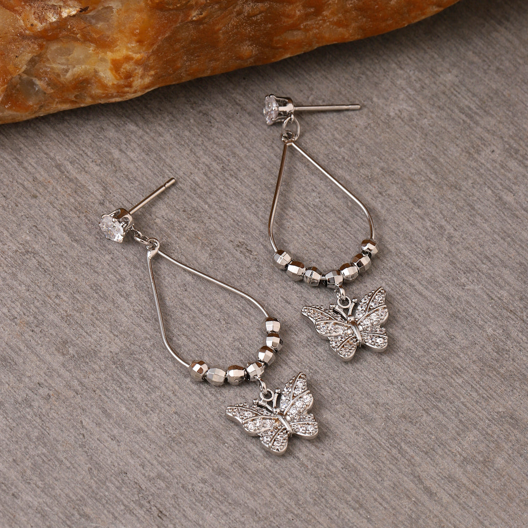 Butterfly Breeze Silver Earrings - Salty Accessories