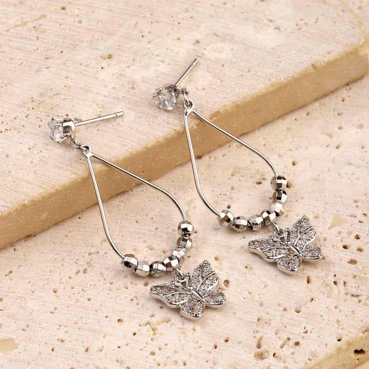 Butterfly Breeze Silver Earrings - Salty Accessories