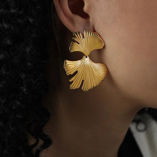 Golden Foliage Earrings