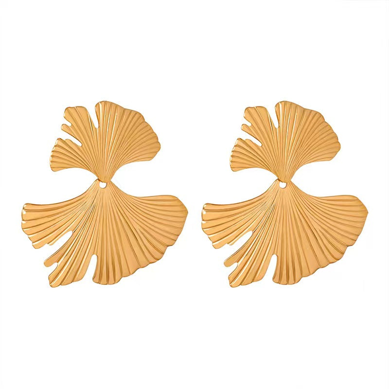 Golden Foliage Earrings - Salty Accessories