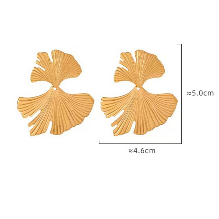 Golden Foliage Earrings - Salty Accessories