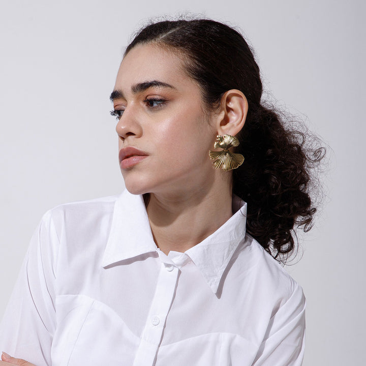 Golden Foliage Earrings