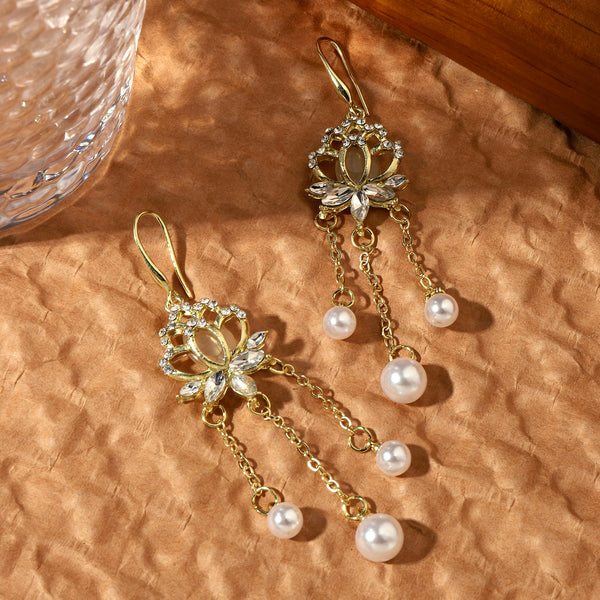 Flowering Pearls Drop Earrings