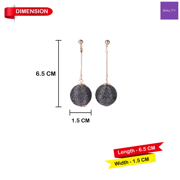 Glam Black Drops Earrings