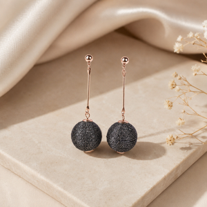 Glam Black Drops Earrings