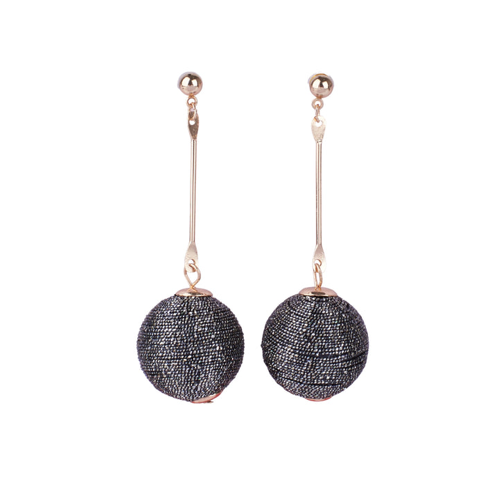 Glam Black Drops Earrings