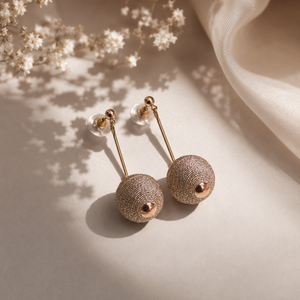Glam Pink Drops Earrings