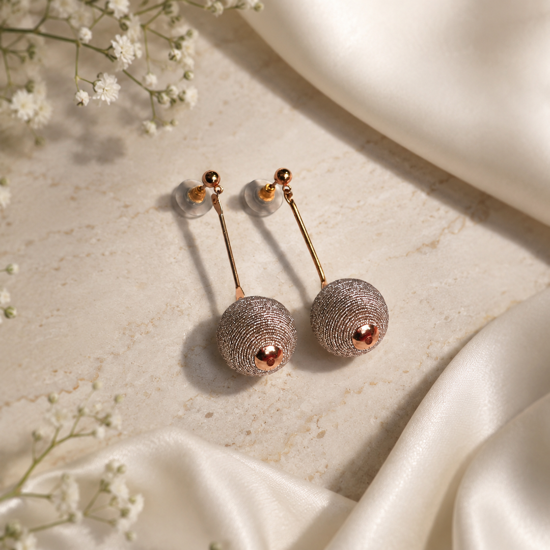 Glam Pink Drops Earrings