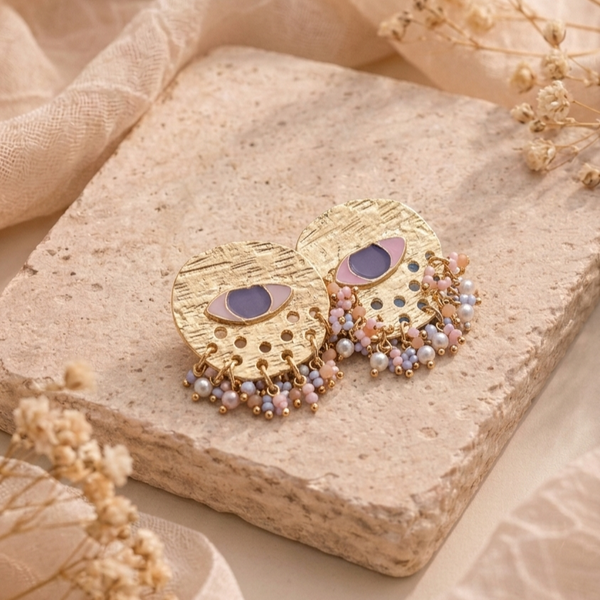 Mystic Veil Golden Earrings