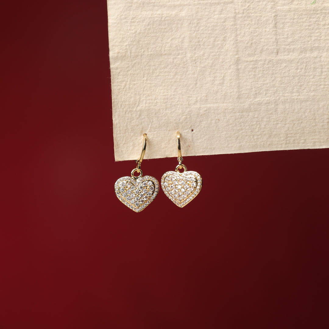 Loving Touch Heart Earrings With Valentine Box
