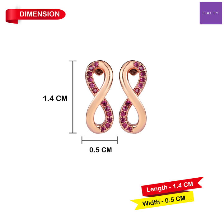 Limitless Infinity Twist Red Earrings