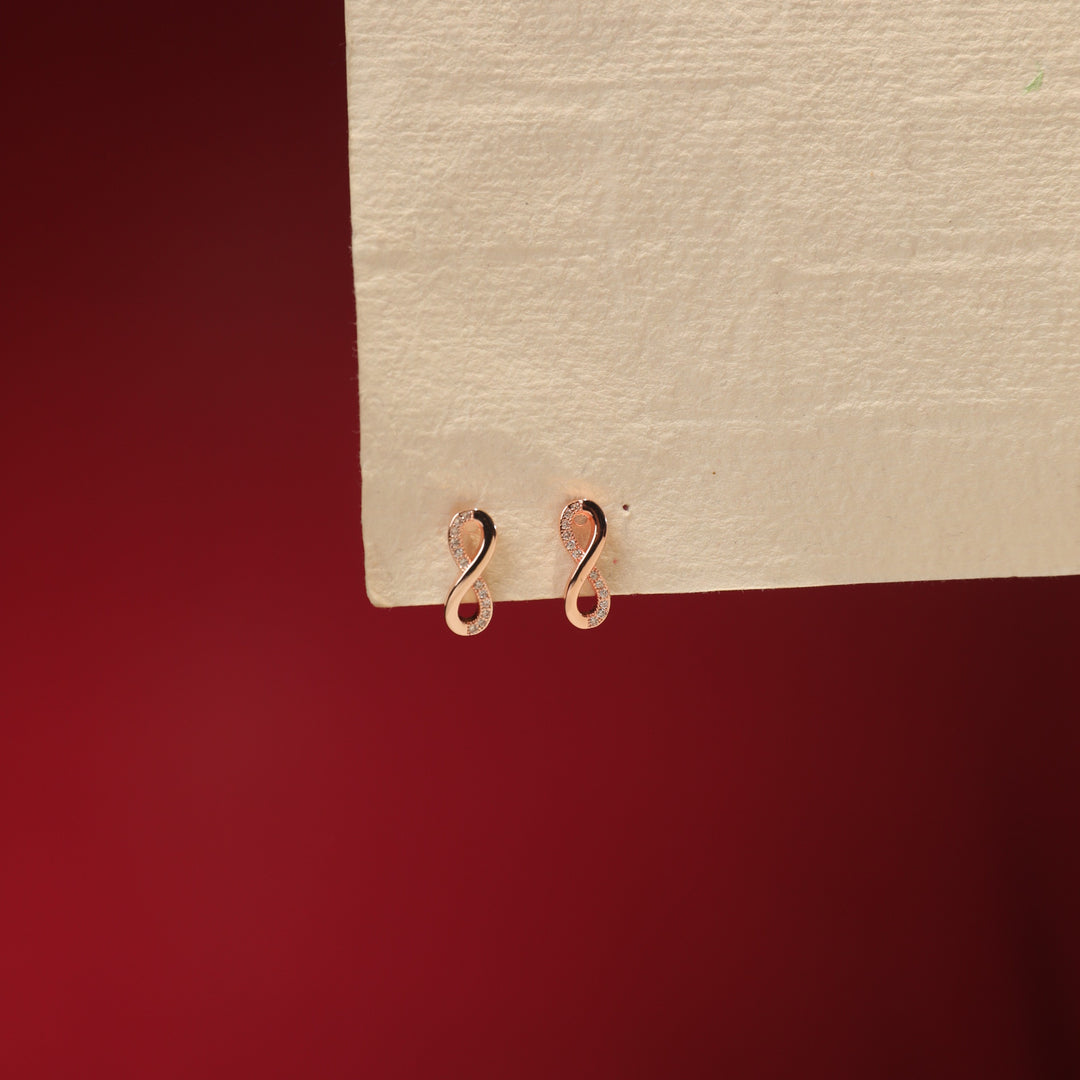 Limitless Infinity Twist White Earrings With Valentine Box - Salty Accessories