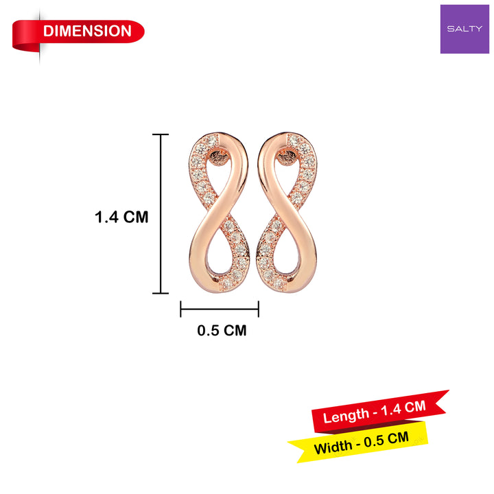 Limitless Infinity Twist White Earrings