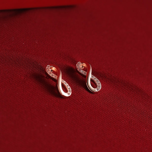 Limitless Infinity Twist White Earrings