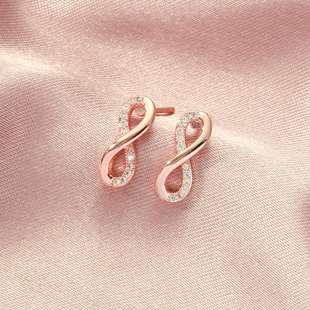 Limitless Infinity Twist White Earrings