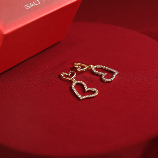 Charming Heart Earrings With Valentine Box